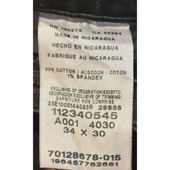 Wrangler Rugged Wear Men’s Work Jeans Size 34x30 Black Denim Regular Fit Strght - Picture 7 of 7